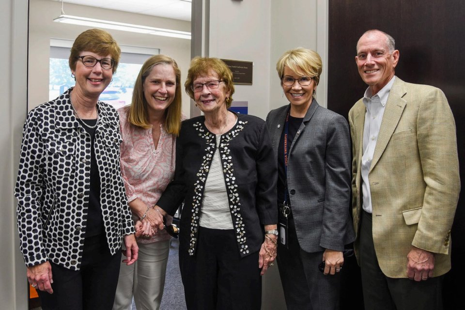 The Meehan Family stand with President Laura Casamento.